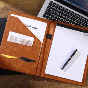 chemise porte document cuir