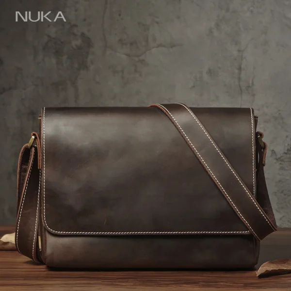 cartable cuir vintage