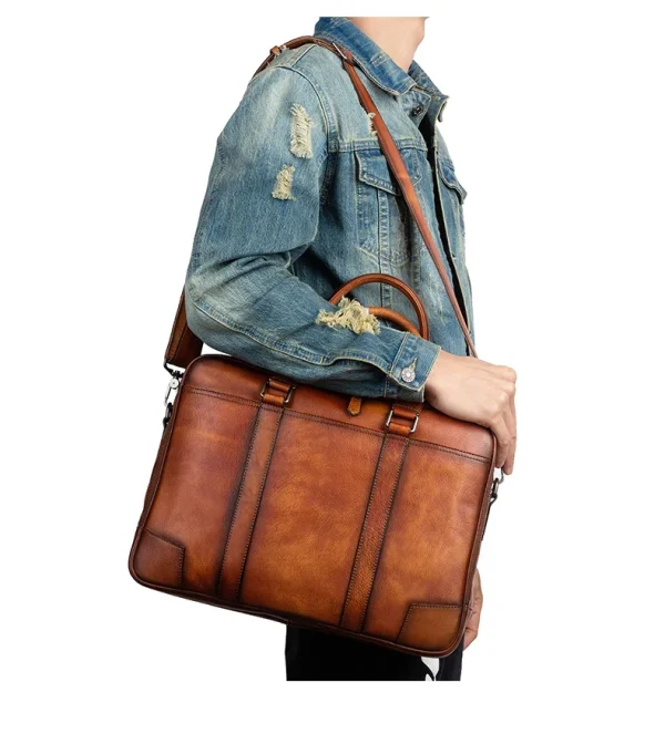 porte document cuir marron