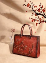 porte document fleur luxe