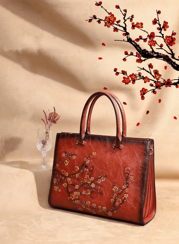 porte document fleur luxe