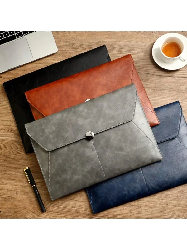 Pochette document en simili cuir